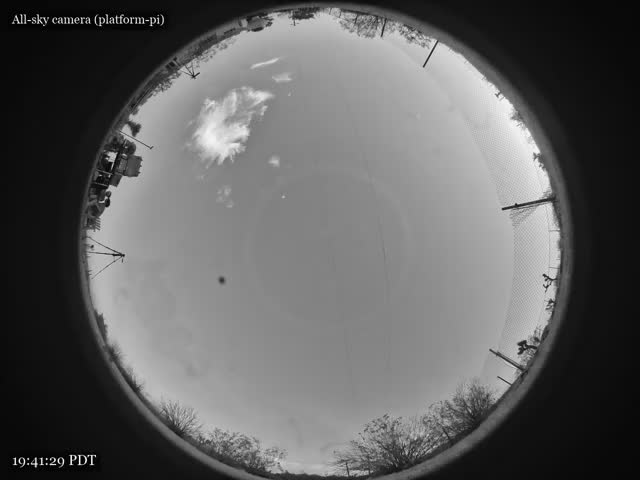 A frame from the supplied ELDÆON all-sky camera footage